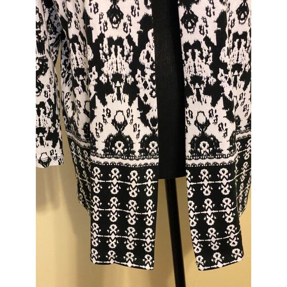 Women's Jacket Rafaella Cardigan Sweater Jacket XL Black and White - Picture 13 of 16